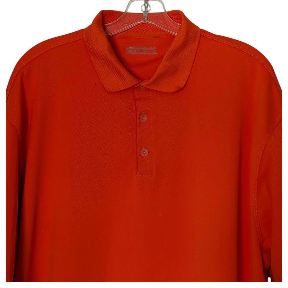Nike‎ Golf Polo Shirt Mens 2XL Red Dri-FIT Performance Swoosh 728958-602